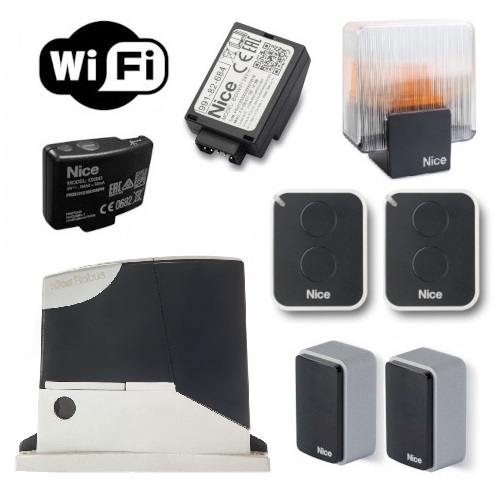 Nice Zestaw ROBUS 400 ERA ONE EXTENDED + BIDI WIFI do bram przesuwnych do 400 kg