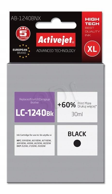 INK Print Zamiennik Tusz do Brother DCP-J725DW J925DW J525W LC1220BK CZARNY