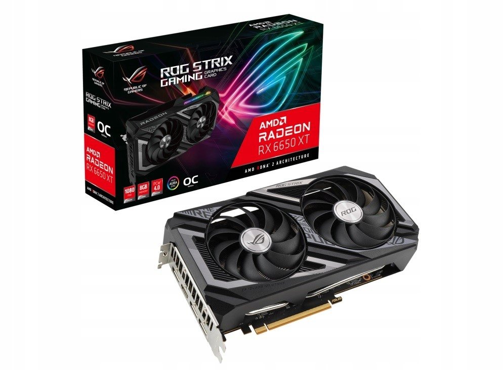 ASUS Radeon RX 6650 XT ROG Strix V2 OC 8GB GDDR6 ROG-STRIX-RX6650XT-O8G-V2-GAMING