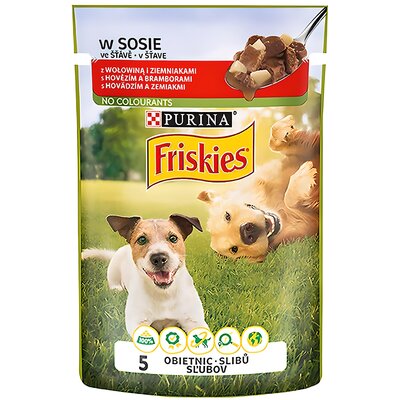 Friskies Dog Adult Wołowina I Ziemniaki W Sosie Saszetka 100G