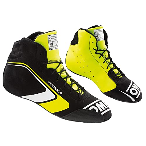 OMP Unisex One Evo Tecnica Fluo rozmiar 42 Fia 8856-2018 buty do łodzi, czarny, neonowy żółty, 42 UK