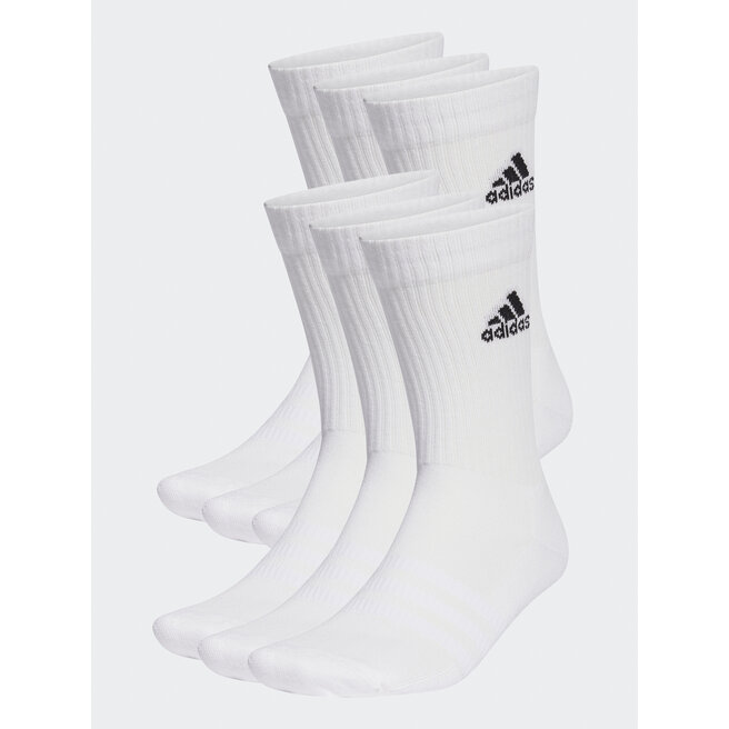 Skarpety wysokie unisex adidas Cushioned Sportswear Crew Socks 6 Pairs HT3453 white/black