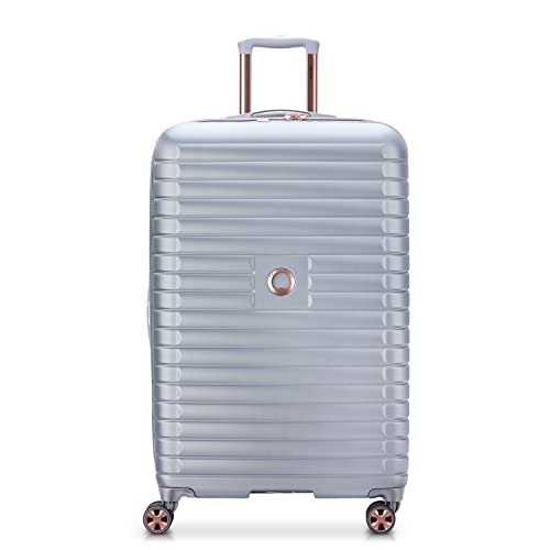 DELSEY Paris Cruise 3.0 Walizka z twardą stroną, rozszerzalny bagaż z kółkami obrotowymi, platyna, w kratkę, 28 cali, rejs 3.0 twarda strona rozszerzalny bagaż z kółkami obrotowymi