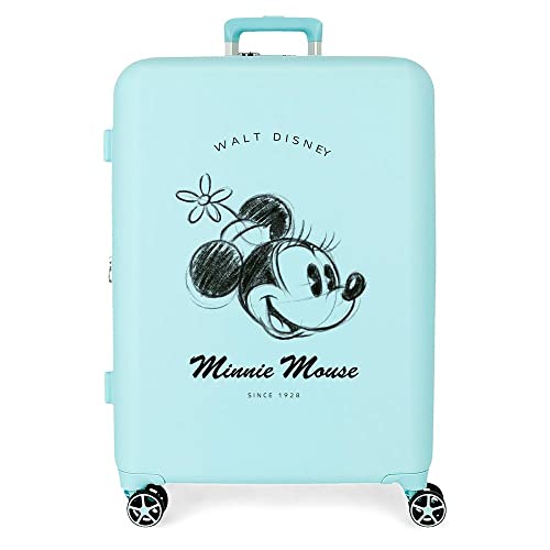 Disney Minnie You Are Magic Walizka Średniej walizki 48x70x26 cms Twarde mocowanie ABS Wbudowany 88L 3,98 kg 4 Koła Podwójny, niebieski, Talla única, średnia walizka