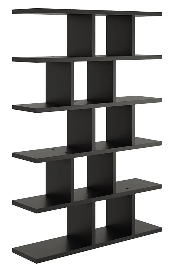 Czarny minimalistyczny regał wiszący lub stojący T9-P47