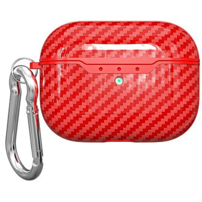 Etui na słuchawki BELINE Carbon do Apple AirPods Pro Czerwony