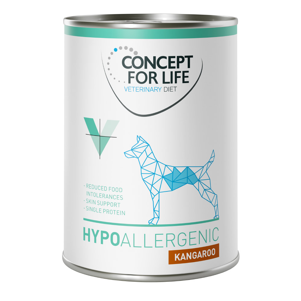 Pakiet Concept for Life Veterinary Diet dla psa, 24 x 400 g  - Hypoallergenic, kangur