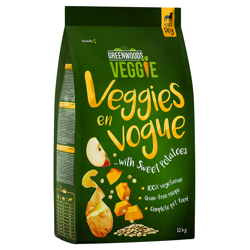 Greenwoods Veggie, bataty z soczewicą, jabłkiem i dynią - 4 x 1,5 kg