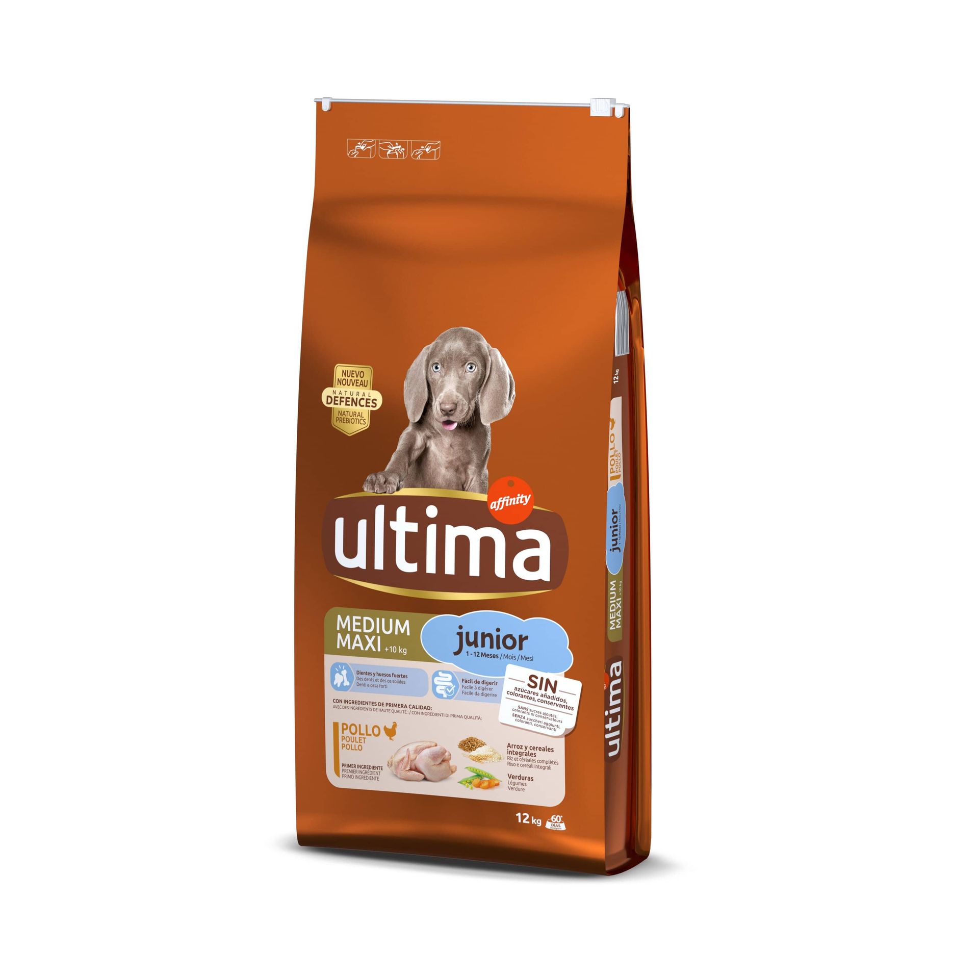 Ultima Medium / Maxi Junior kurczak dla psów - 2 x 12 kg