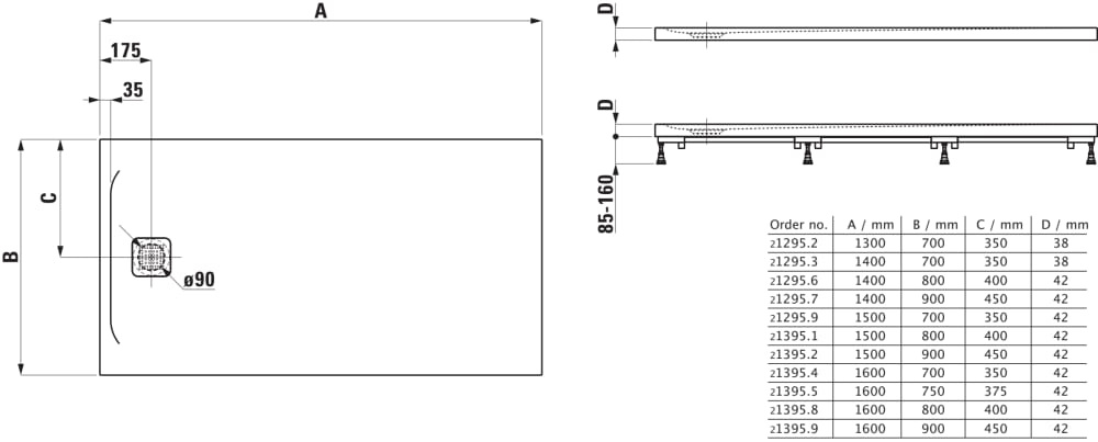 Laufen Pro Brodzik prostokątny 160x80 cm biały H2139580000001 - odbiór osobisty: Kraków, Świebodzin