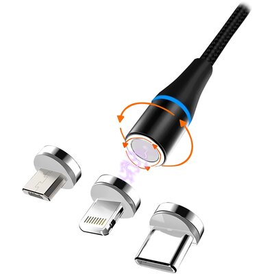 Kabel magnetyczny Msonic MLU657 3A 3w1 Mircro Usb/