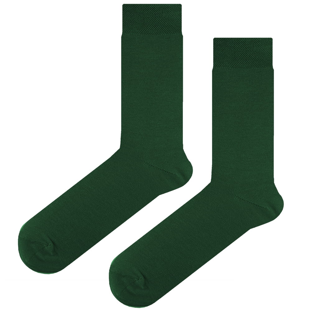 Skarpety garniturowe gładkie zielone EM 71 - EM Men's Accessories