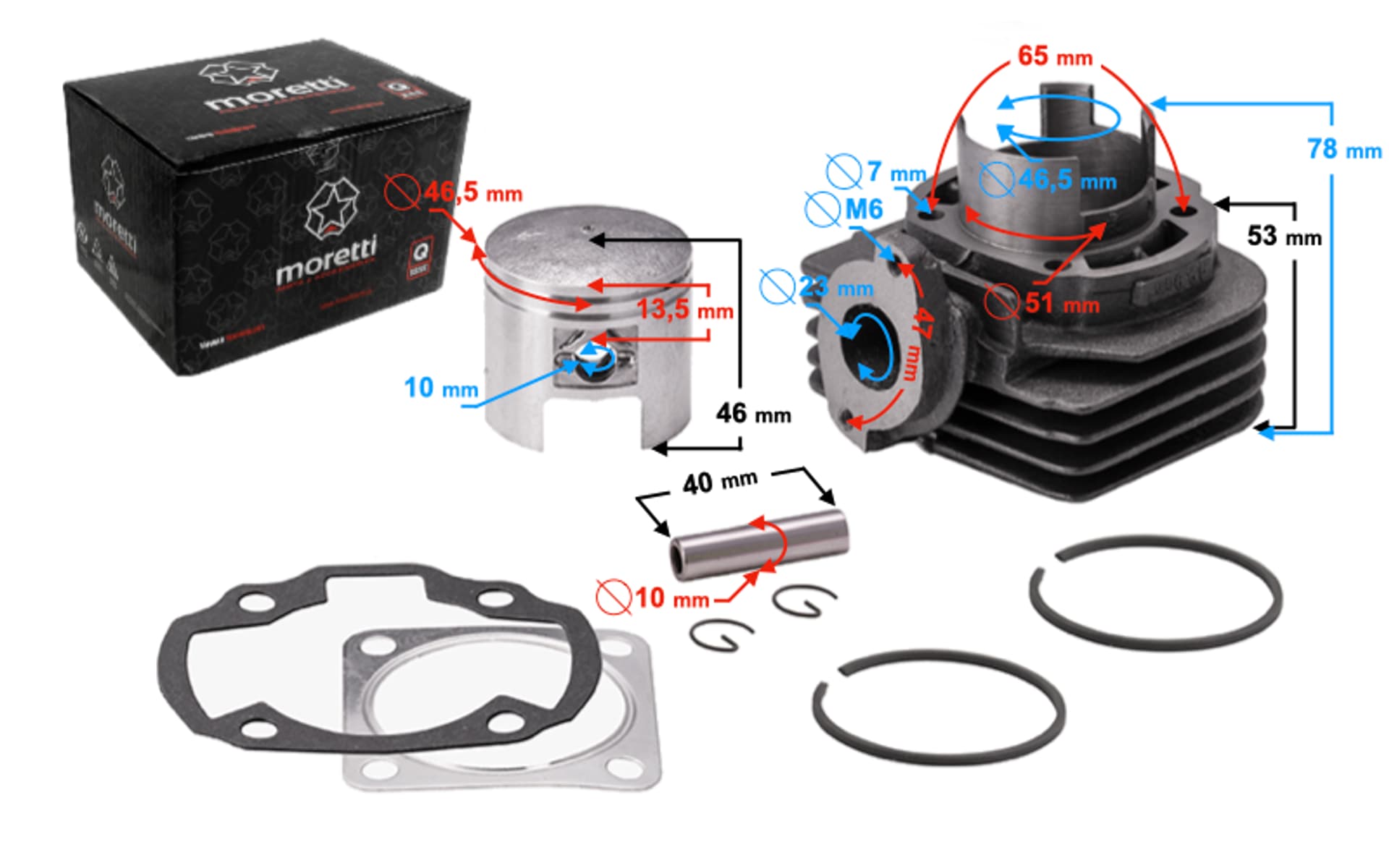 Cylinder do skutera 2T 80cc TGB