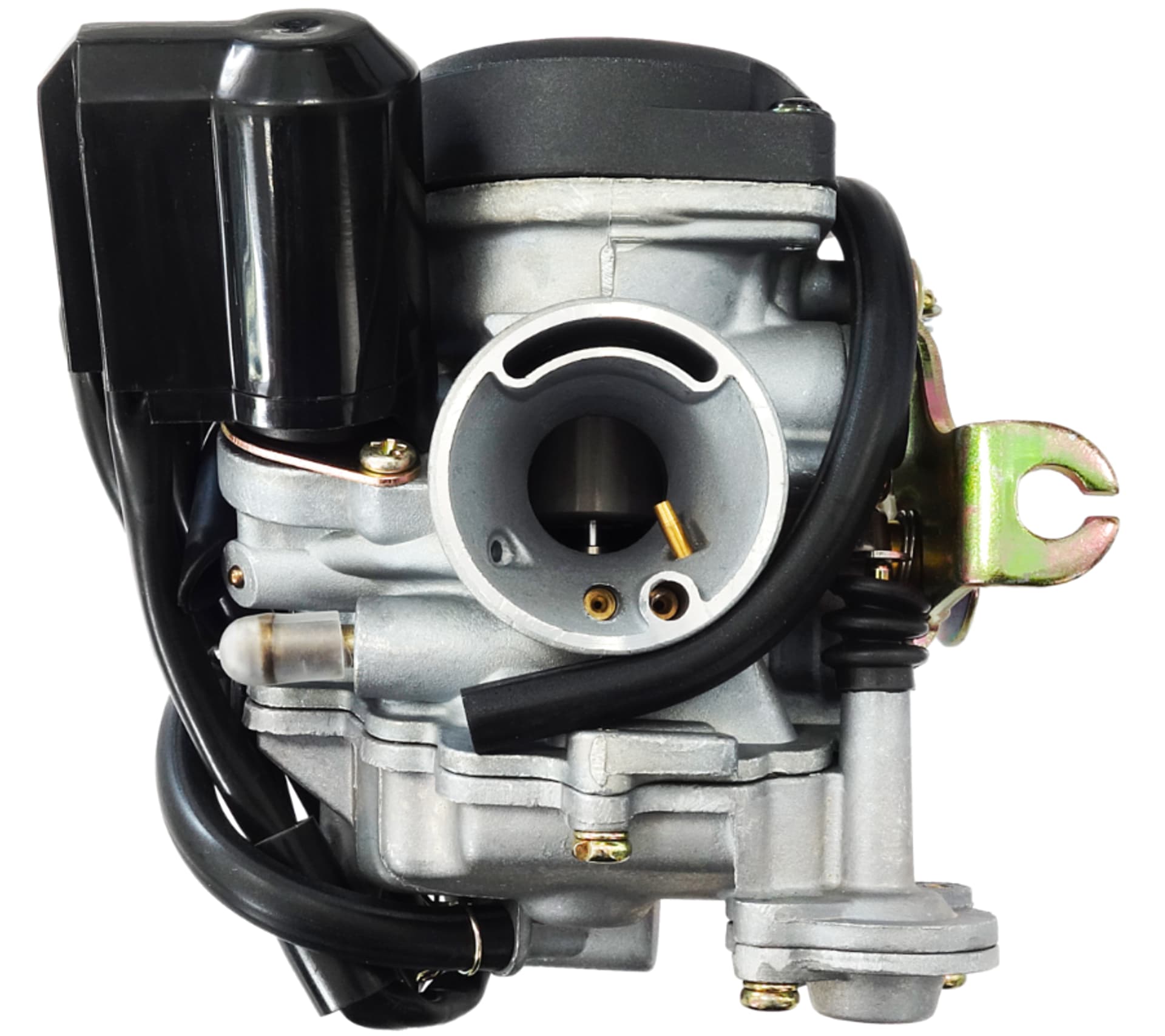 Gaźnik Moretti GY6, 50cc 4T, p.18 mm, ssanie automatyczne, plastikowa pokrywa