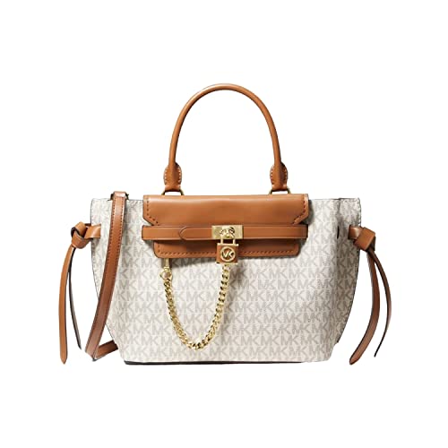 Michael Kors SM Belted Satchel, Torebka damska, Wanilia/Acorn