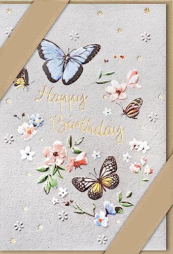 Kartka urodzinowa Nature Card Handmade - motyle 11,6 x 16,6 cm