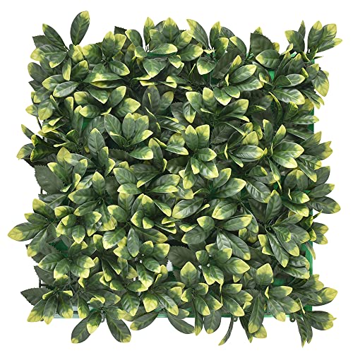 BONERVA | Pionowy ogród laurowy | Sztuczna roślina do dekoracji ścian w pomieszczeniach i tarasach | opakowanie 4 sztuk 50 x 50 cm | Estetyczny design do dekoracji każdej strefy domu lub ogrodu