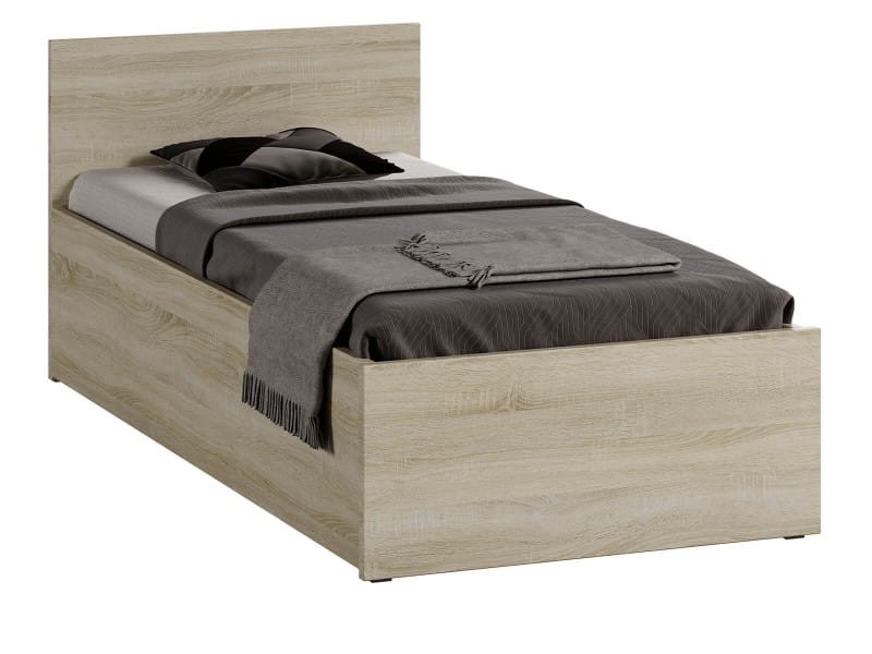 Łóżko z materacem 90x200 DM1 Dąb sonoma