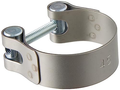 Obejma wydechowa, zestaw części zamiennych LeoVince, zacisk, układ wydechowy, stal nierdzewna, Ø 45 mm, do Yamaha XJ S Diversion XV Virago i wielu innych.