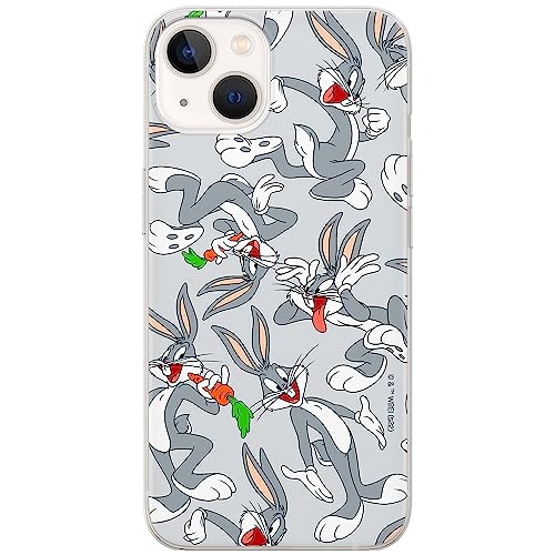 ERT GROUP etui na telefon Iphone 13, case oryginalny i oficjalnie licencjonowany przez Looney Tunes, wzór Bugs 013, optymalnie dopasowane, plecki z TPU częściowo przeźroczyste