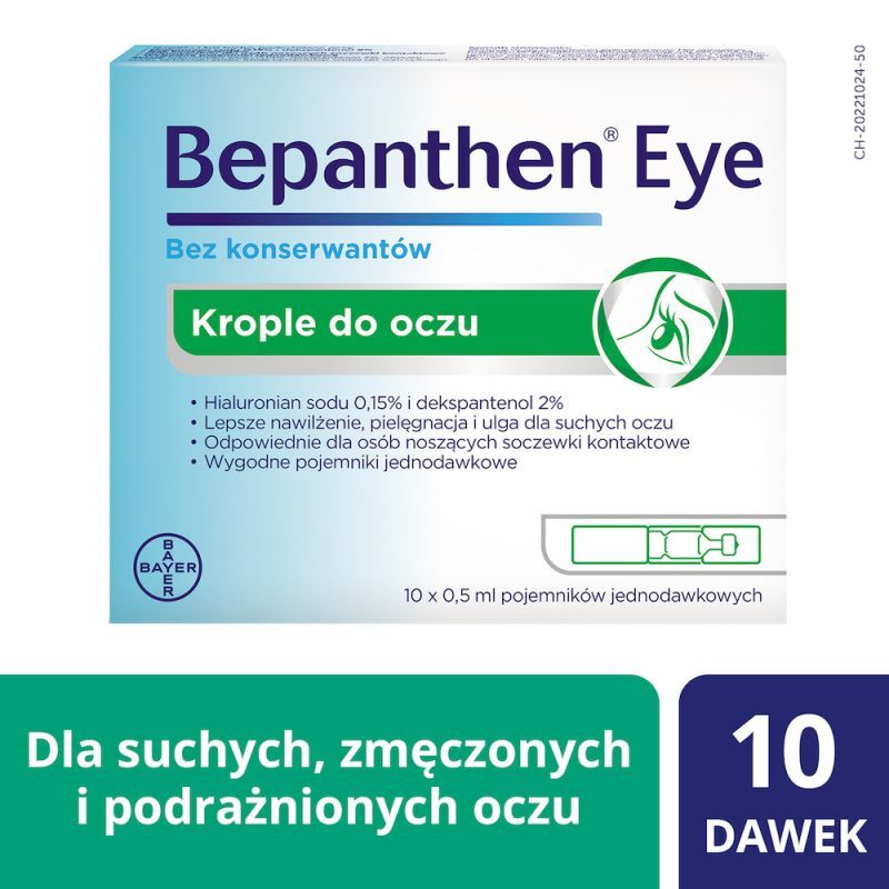 Bepanthen Eye Krople do oczu, 10 x 0,5 ml