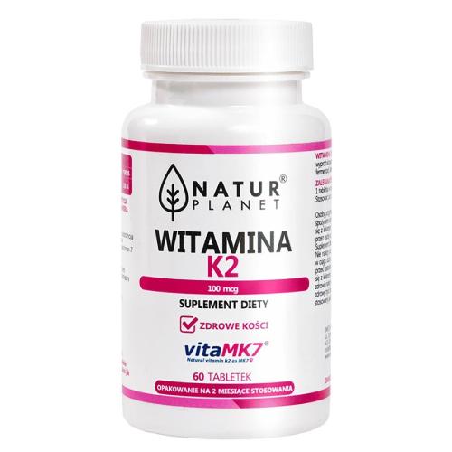 Witamina K2MK7 100mcg NaturPlanet, 60 tabletek