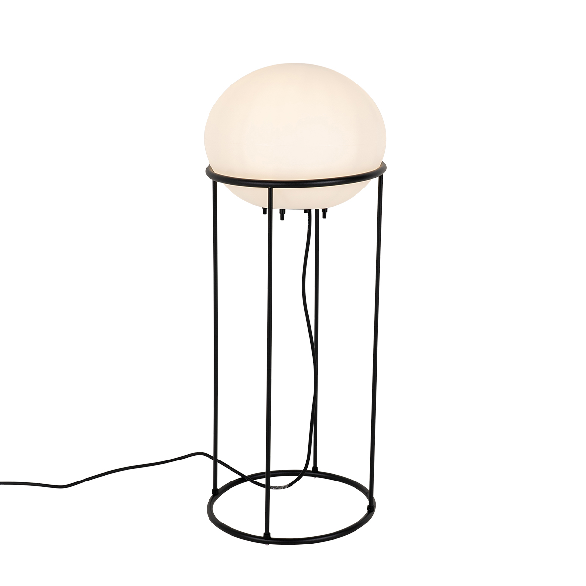 QAZQA Designerska lampa podłogowa zewnętrzna czarna - Jannie