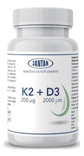 JANTAR JANTAR WITAMINA K2 MK7 200MCG + D3 2000 J.M. 90KAP