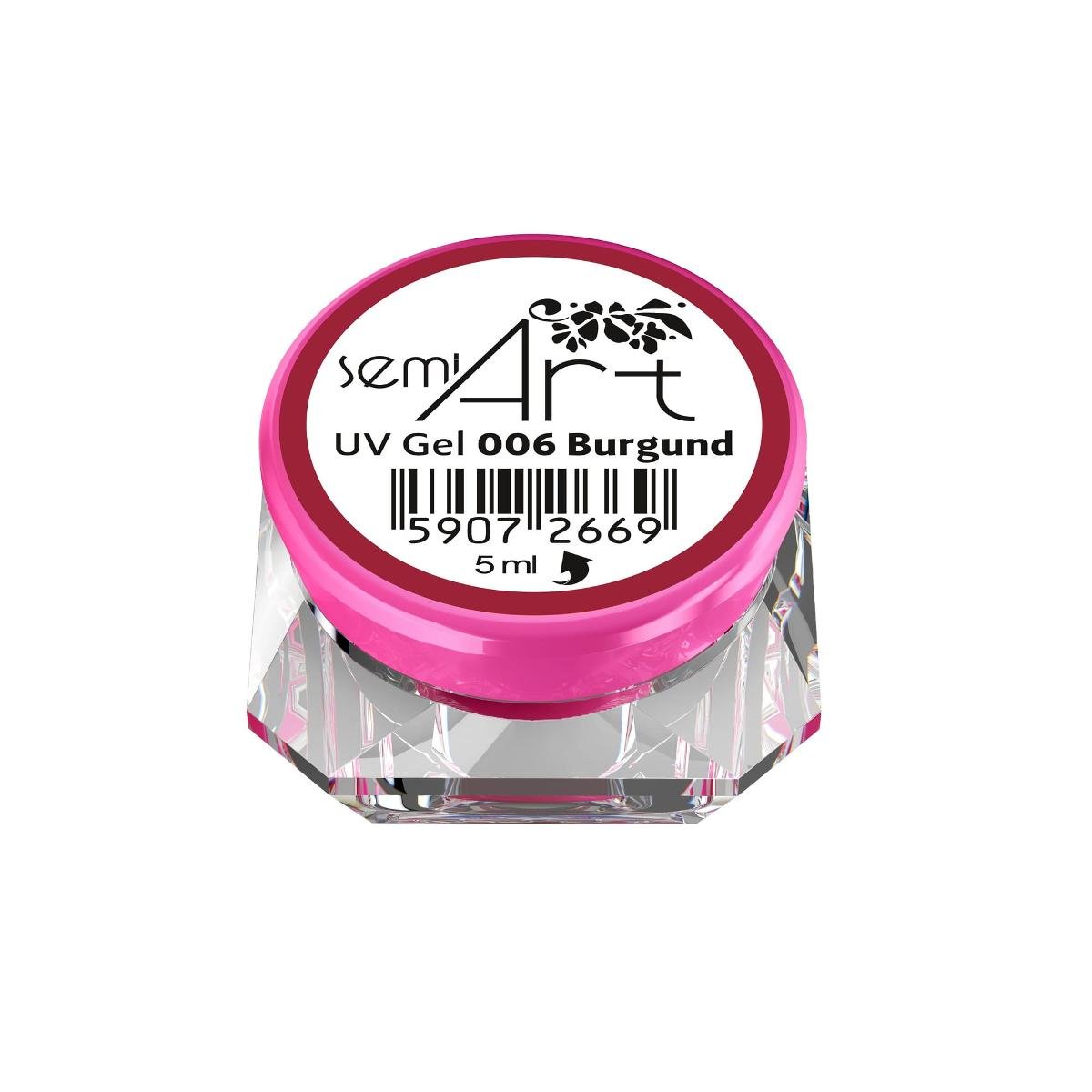 Semilac Lakier żelowy do zdobień Semi Art UV Gel 006 Burgund