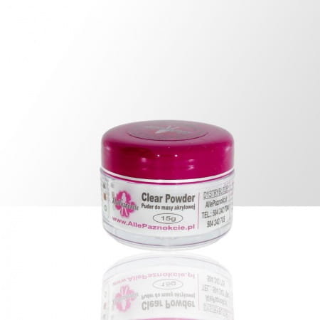 Akryl 15 g Clear Allepaznokcie Puder Akrylowy