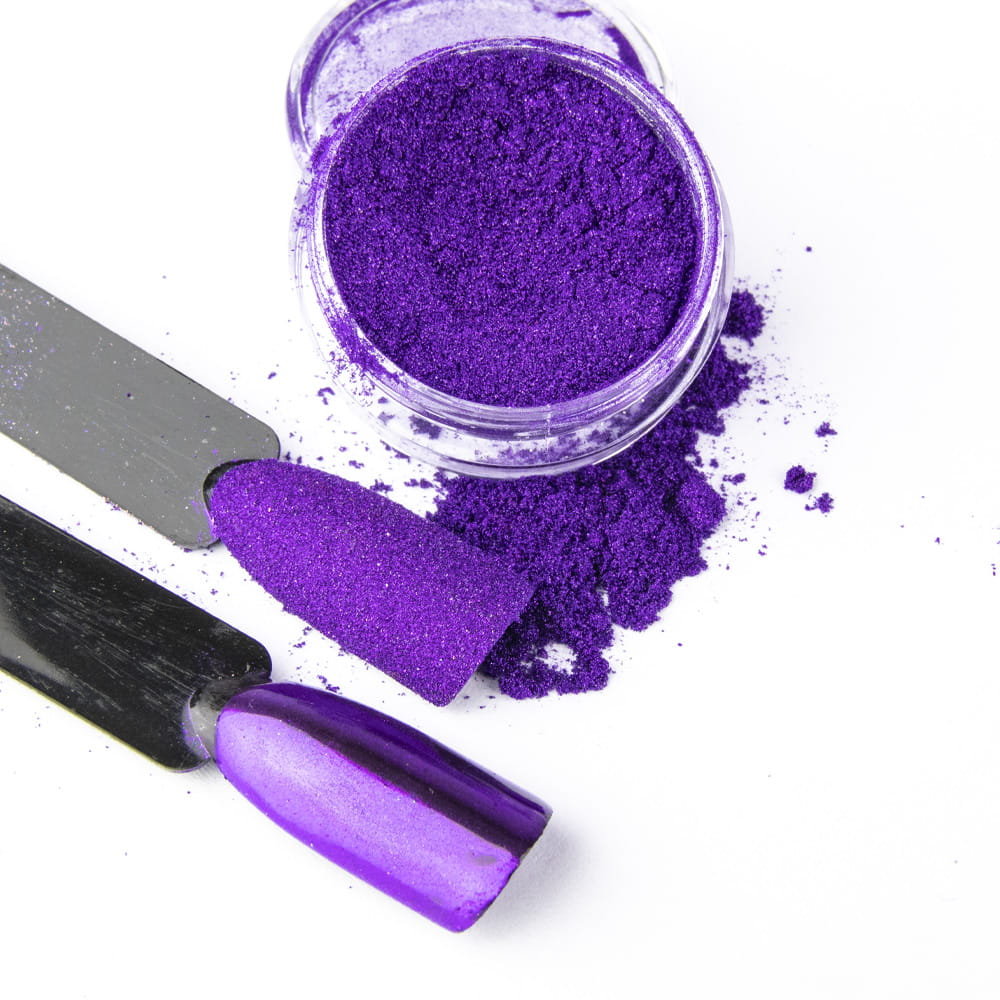 Glass Purple Efekt lśniący pyłek do paznokci Nr 7
