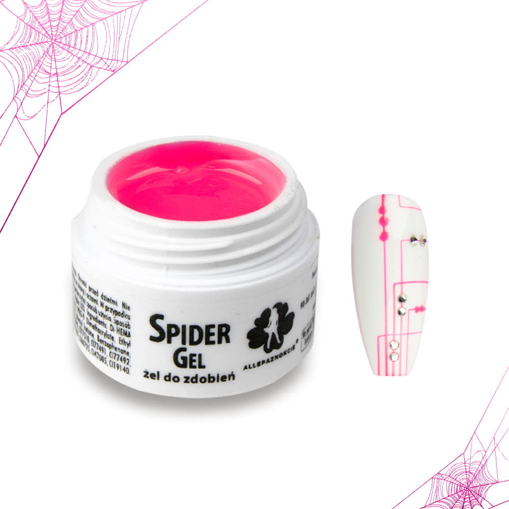 Spider Gel Żel Do Zdobień Neon Pink Różowy 3GR