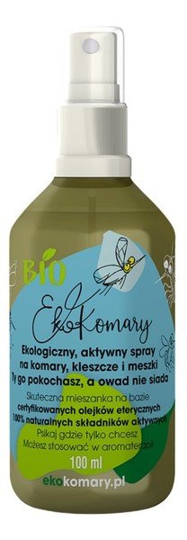 EkoKomary EkoKomary Ekologiczny aktywny spray na komary kleszcze i meszki 100ml