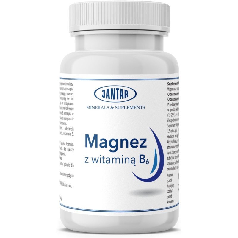 JANTAR JANTAR MAGNEZ Z WITAMINĄ B6 90 KAPS.