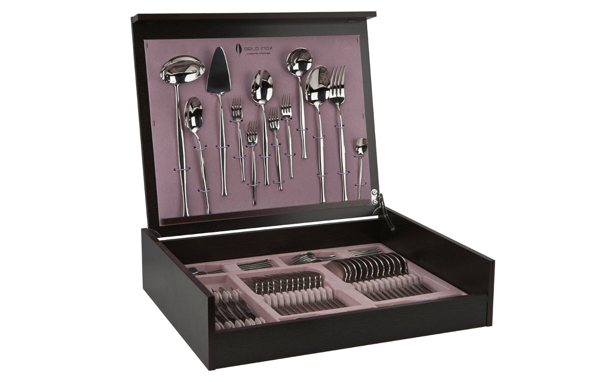 Belo Inox Sztućce Luna 12/72 w kasecie drewnianej 141796