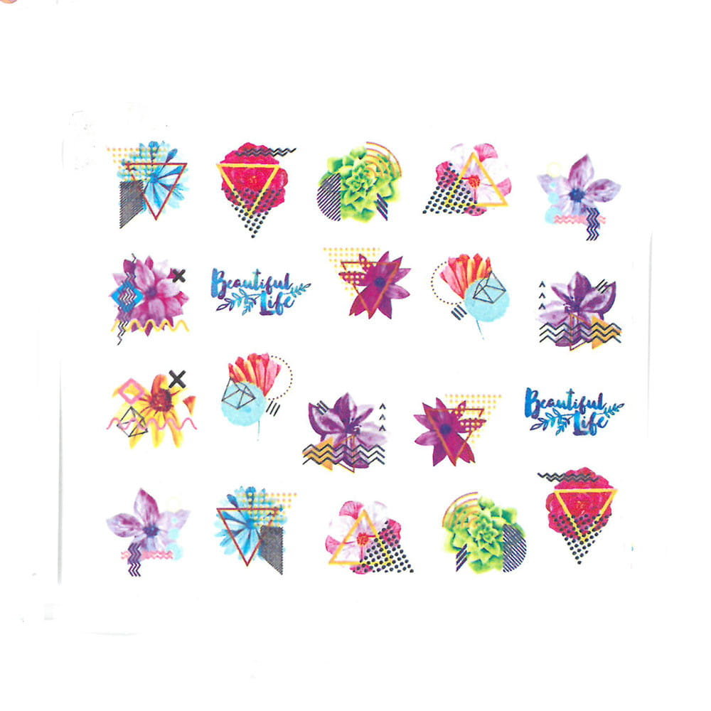 Allepaznokcie Naklejki wodne do paznokci Nr BN 1755