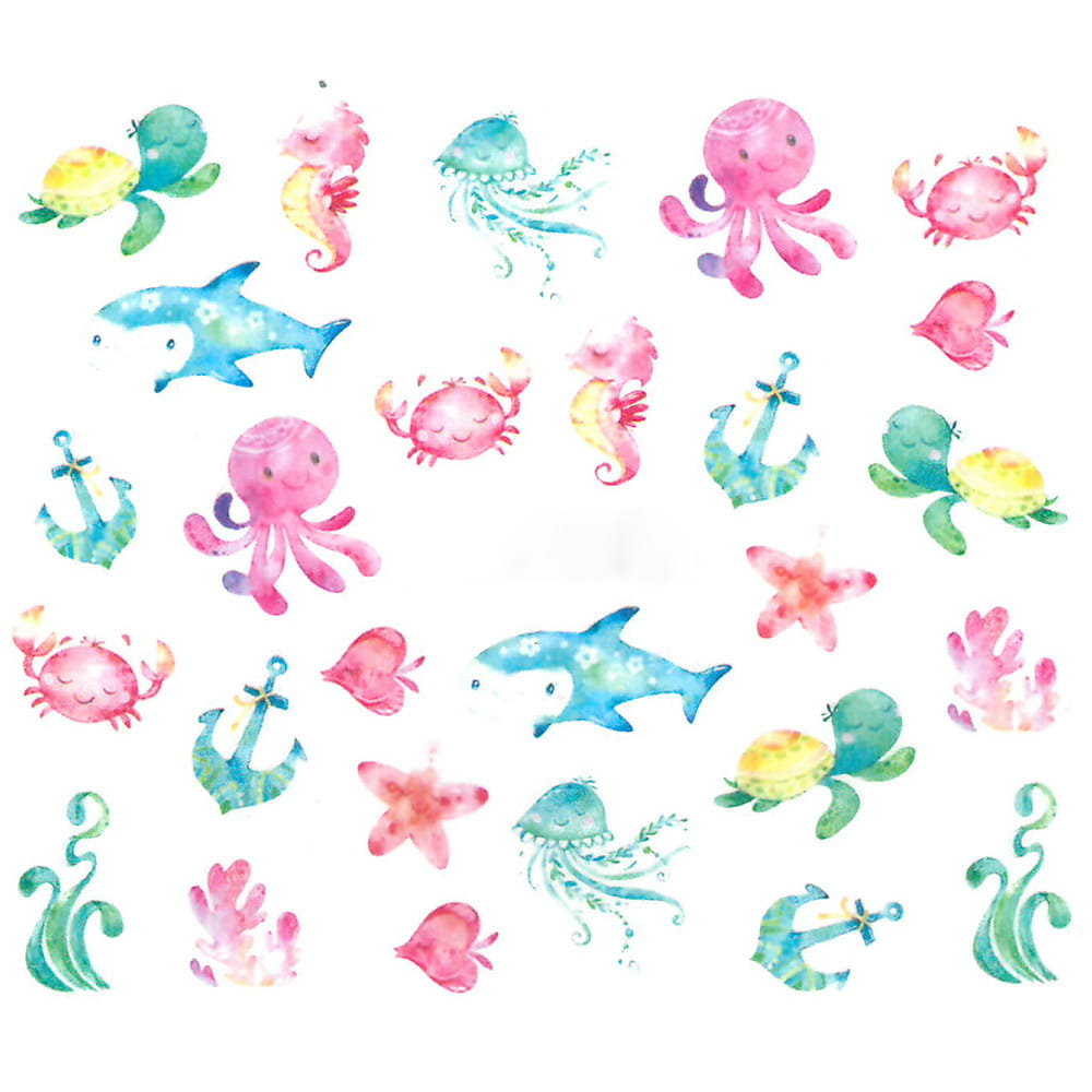 Allepaznokcie Naklejki wodne do paznokci Nr BN 1814