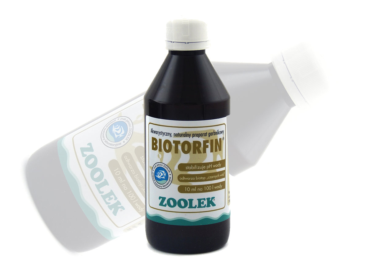 Zoolek POND BIOTORFIN stabilizuje pH oraz hamuje rozwój glonów w stawie ogrodowym butelka 250ml