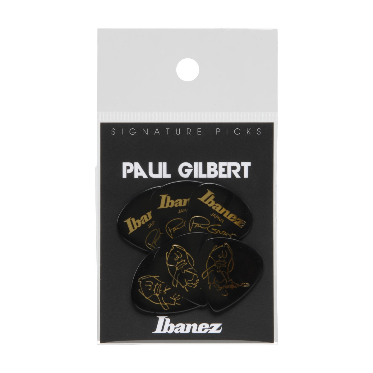 Ibanez B1000PG-BK Zestaw 6 kostek Paul Gilbert Signature Black