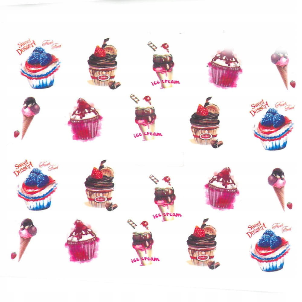 Allepaznokcie Naklejki wodne do paznokci Nr BN 819