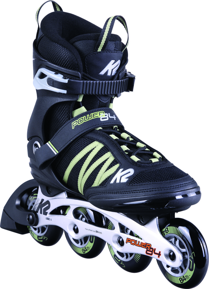 K2, Rolki męskie Power 84 M, Żółto-Biały, rozm. 44