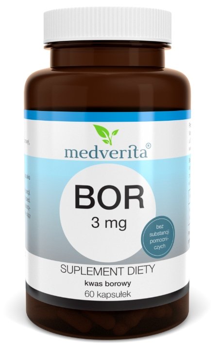 Bor MEDVERITA 3 mg Kwas Borowy 60 kaps.