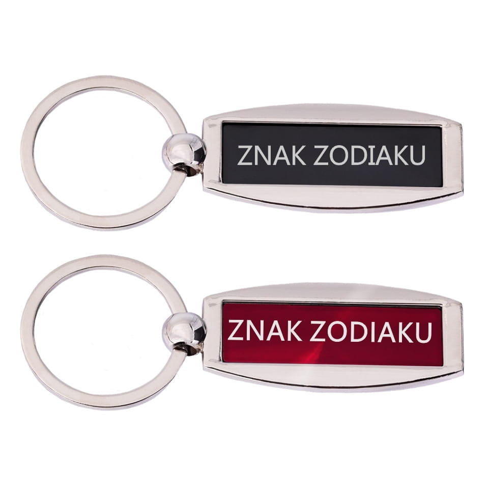 Brelok Metalowy Grawerowany - Znaki Zodiaku - Czerwony