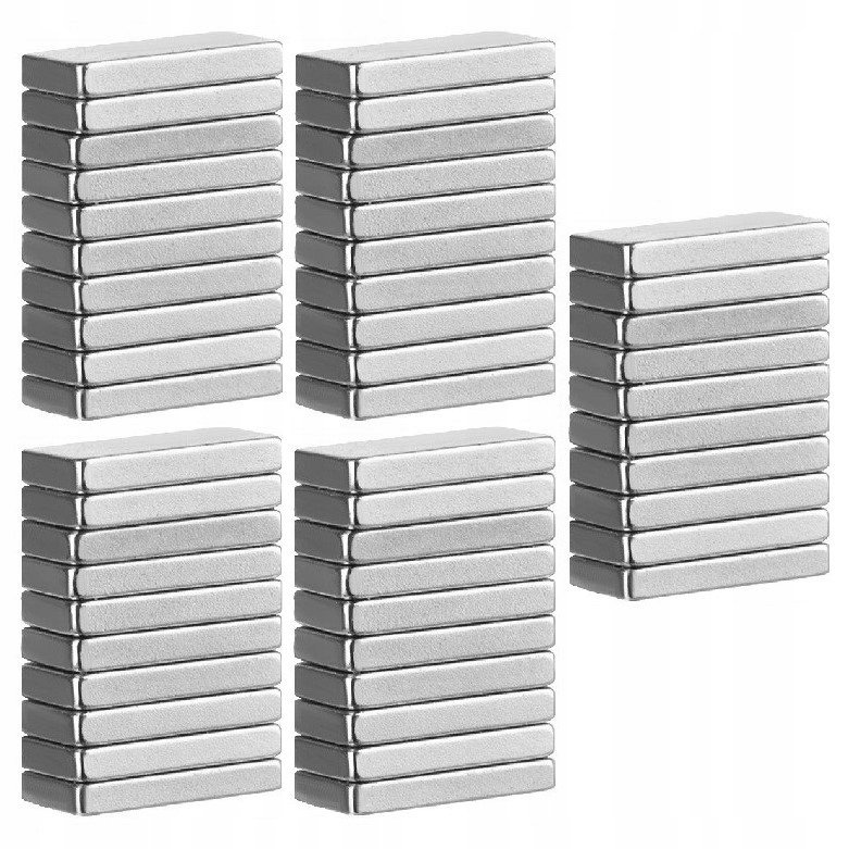 Magnes Neodymowy Płytka Zestaw 50 Sztuk 10X5X1 Mm