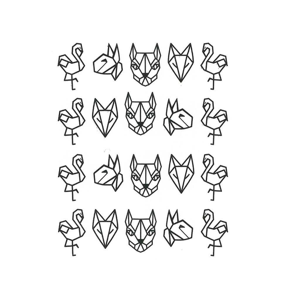 Allepaznokcie Naklejki Wodne Do Paznokci Nr STZ653