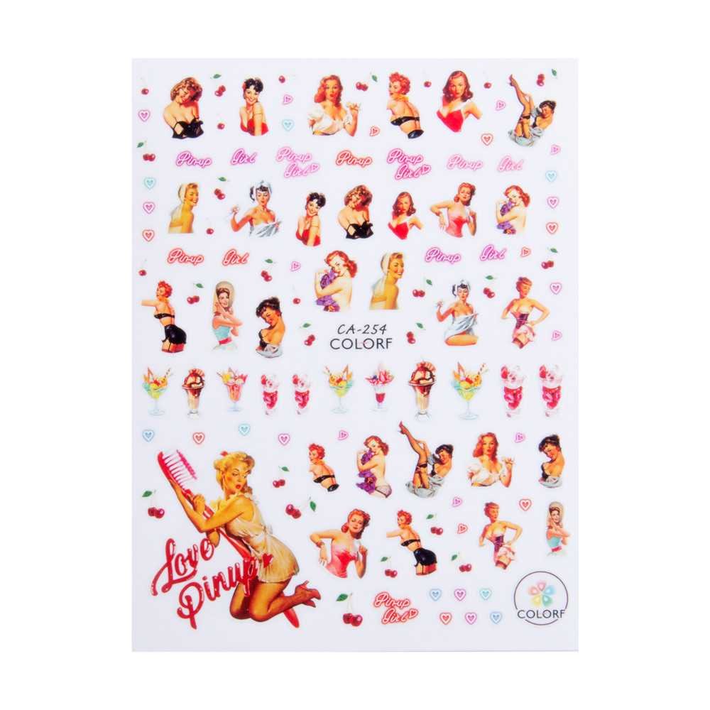 Naklejki na paznokcie samoprzylepne pin up CA-254