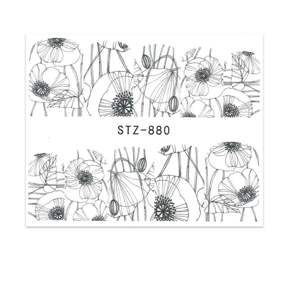 Allepaznokcie Naklejki wodne do paznokci STZ 880