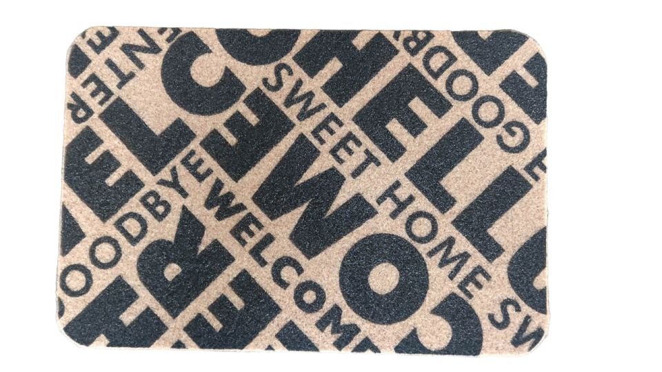 Wycieraczka Do Butów Napisy Brąz 35X58