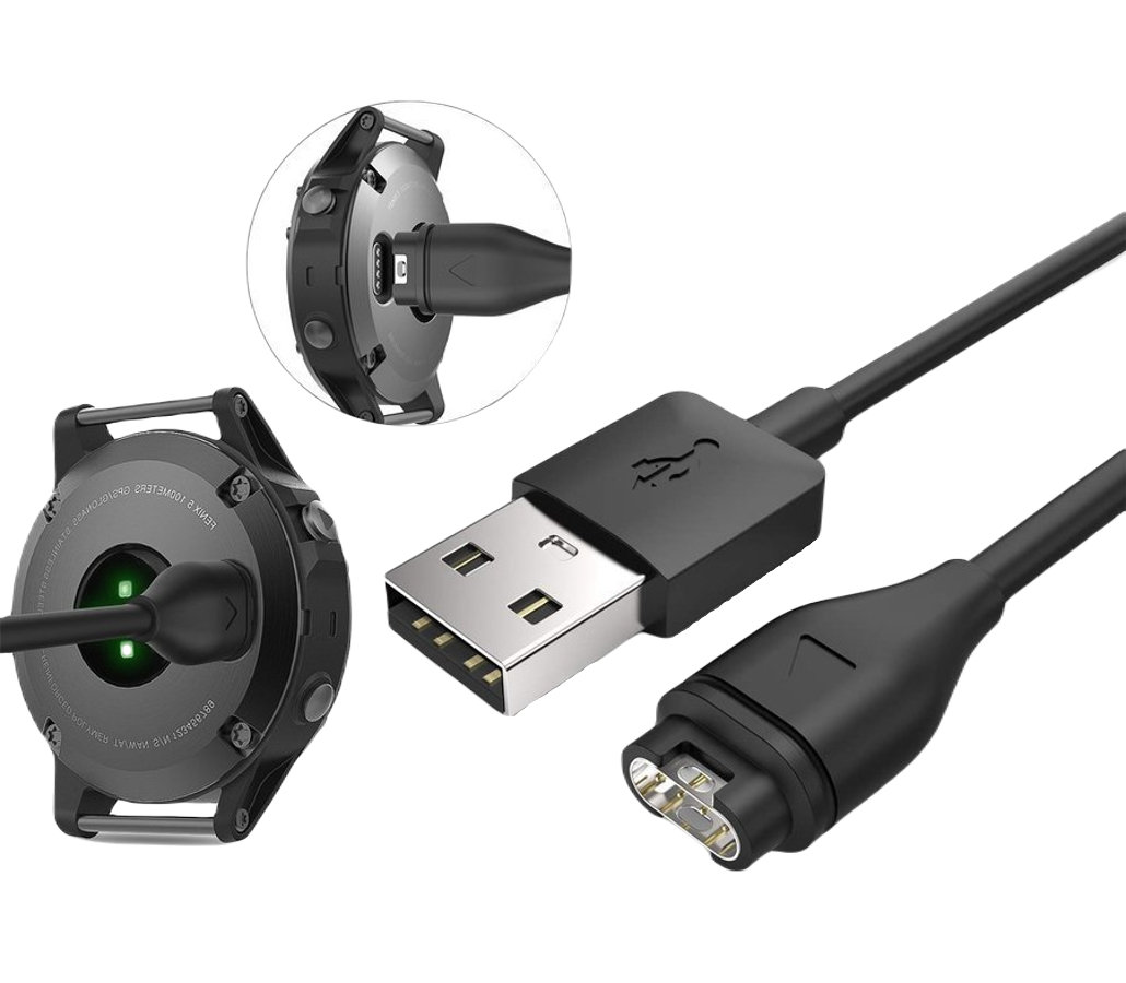 Kabel USB do Garmin Fenix 5 5S 5X 6 6S 6X 7 czarny