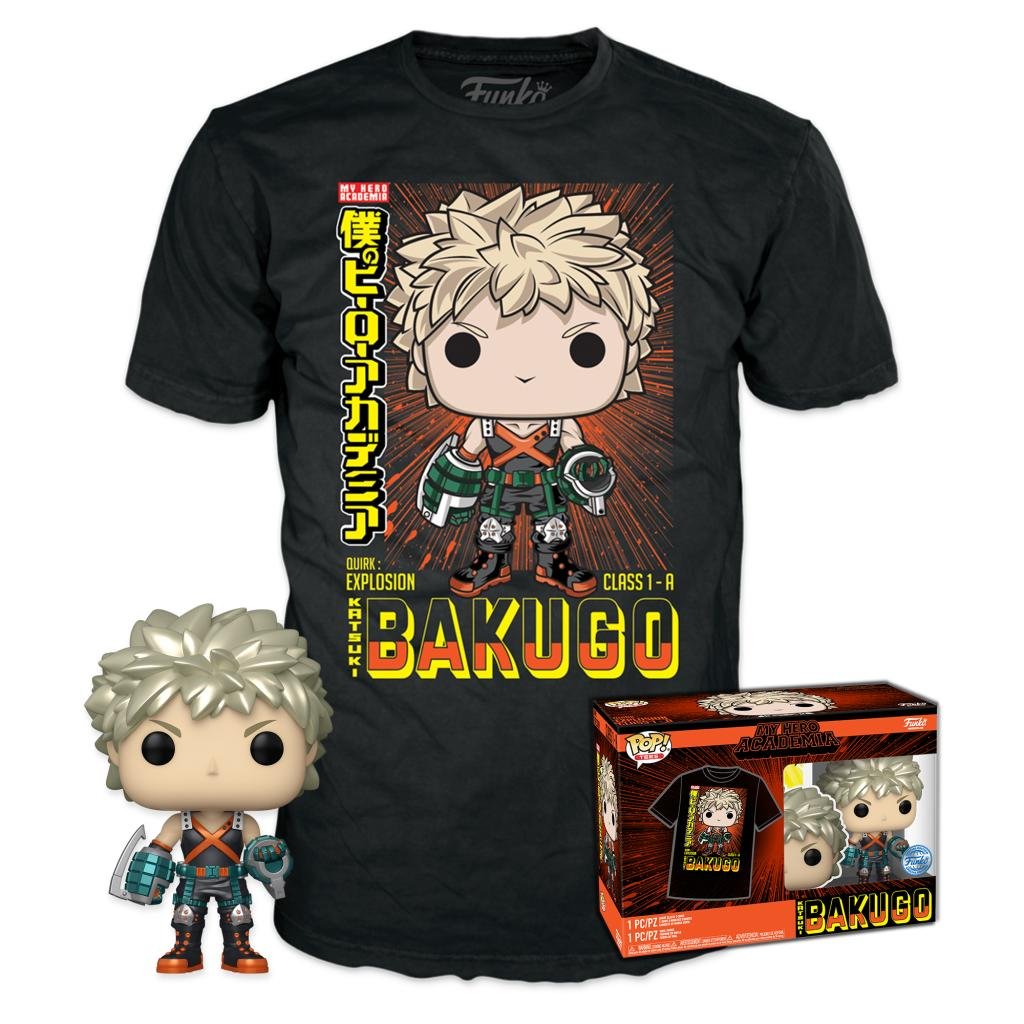 my hero academia - booble head pop n° 249 - bakugo (mt) + tee (xl)